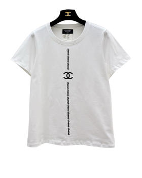 女款logo刺绣短袖T恤ba025