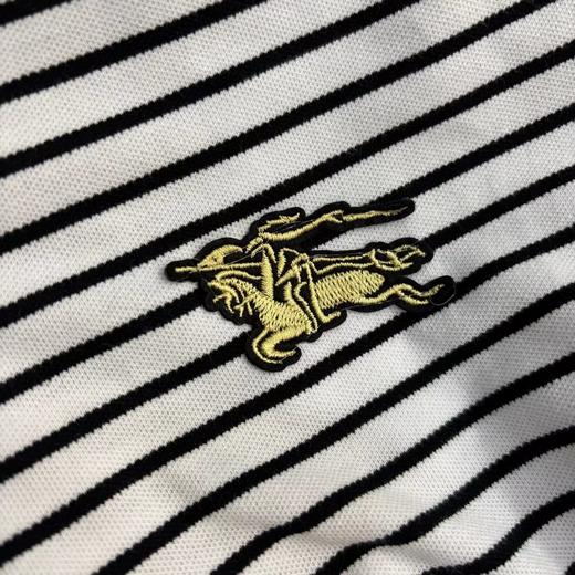 F042427万针刺绣工艺男士条纹休闲商务POLO衫夏季打底衫T恤 商品图7