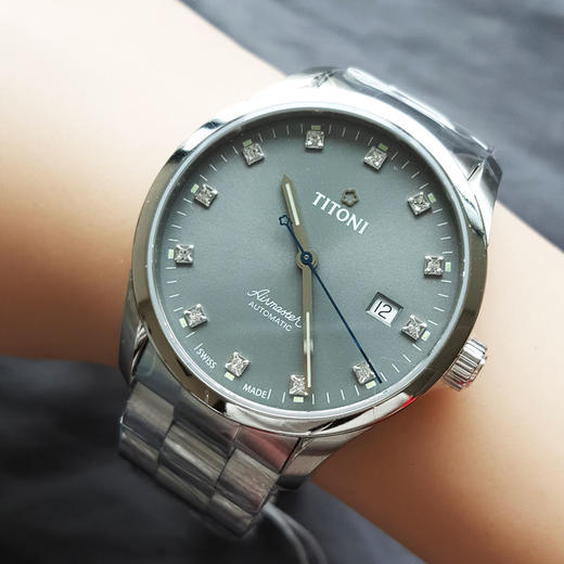【99新】TITONI 梅花83743 S-667自动机械机芯日期显示39MM（男款）Airmaster空中霸王系列精钢170426NJ111 商品图8