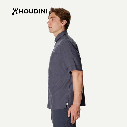HOUDINI胡丁尼Tree Shortsleeve树男户外凉感莱赛尔天丝衬衫短袖 860051 商品图10
