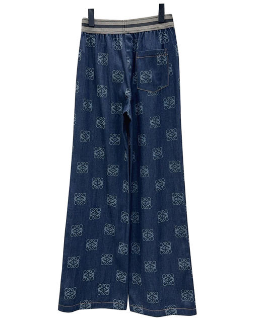 女款薄款弹力腰提花牛仔长裤la014 商品图1