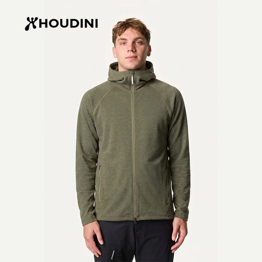 HOUDINI胡丁尼Power Up Light魔术大师轻量版男连帽抓绒外套 830078 商品图3