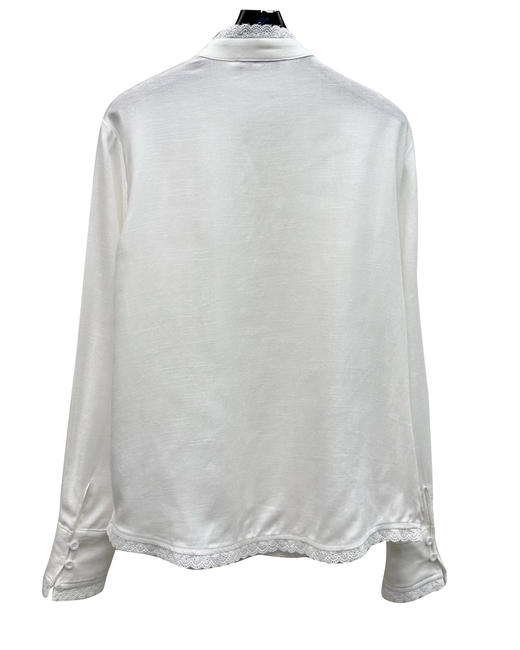 女款立领蕾丝边长袖衬衫ba010 商品图1