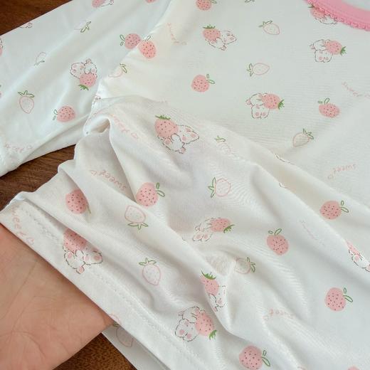 【29.9元/套】新晟儿童50g优可丝七分袖家居服套装男童套装女童花边夏季 商品图3