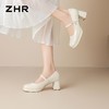 ZHR则则浅口粗跟高跟鞋单鞋2026夏季新款玛丽珍女鞋百搭小皮鞋女 商品缩略图3