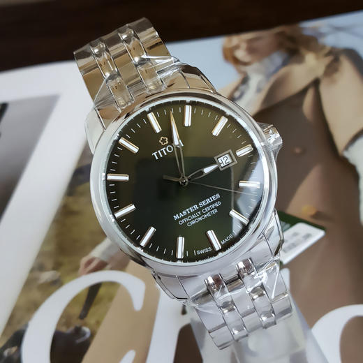 【99新】TITONI 梅花83188 S-660天文台认证自动机械机芯日期显示41MM（男款）Master Series 大师系列精钢170426NJ65 商品图4