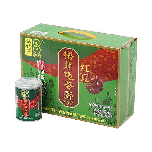 广西梧州双钱红豆龟苓膏 礼盒装250g*12罐装 商品图8