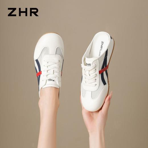 【猪皮垫】ZHR则则懒人一脚蹬包头拖2026夏季新款简约透气勃肯鞋 商品图5