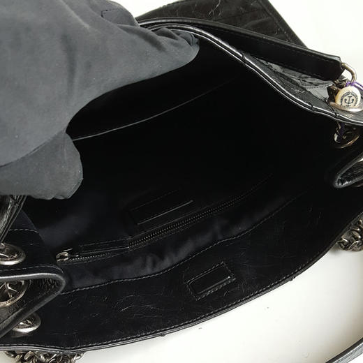 【95新】YSL圣罗兰577999黑银niki Shopping tote托特购物袋单肩包女士210426NJS04 商品图8