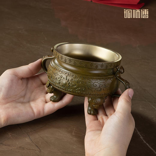 铜师傅 铜摆件《聚宝盆》家居饰品礼品 桌面客厅办公室 摆件 商品图4