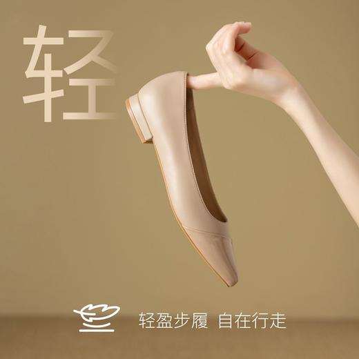 ZHR羊皮垫平底浅口单鞋女鞋2026新款气质百搭通勤轻便尖头一脚蹬 商品图9