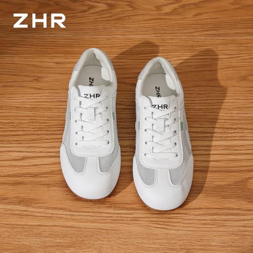 ZHR则则网面德训鞋女2026夏季新款透气增高休闲鞋百搭软底小白鞋 商品图8