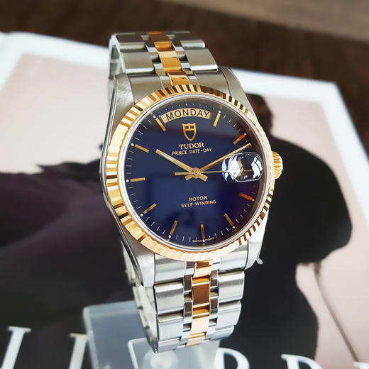 【95新】TUDOR帝舵M76213-0034自动机械日期显示、星期显示36MM（男款）王子与公主系列 精钢（18k黄金表圈）220426NJS14 商品图3