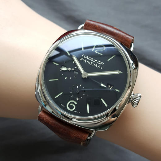 【95新】PANERAI沛纳海PAM00323自动机械日期显示、双时区显示、动力储备显示47MM（男款）镭得米尔系列 精钢160426NJS61 商品图6