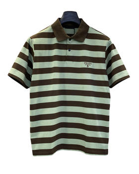 男款刺绣条纹短袖Polo衫lv020