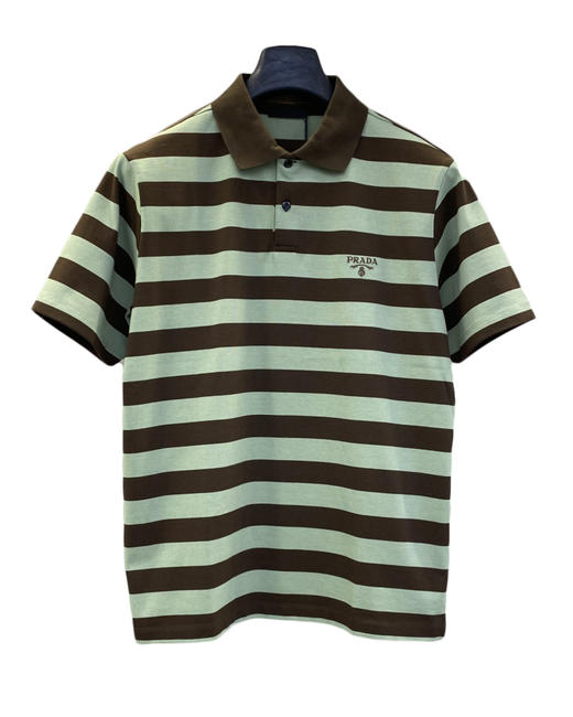 男款刺绣条纹短袖Polo衫lv020 商品图0