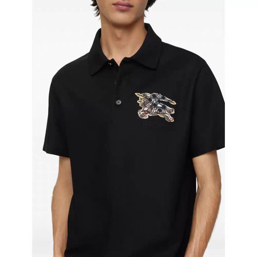 男款棉质珠地刺绣修身短袖polo衫ba007 商品图3