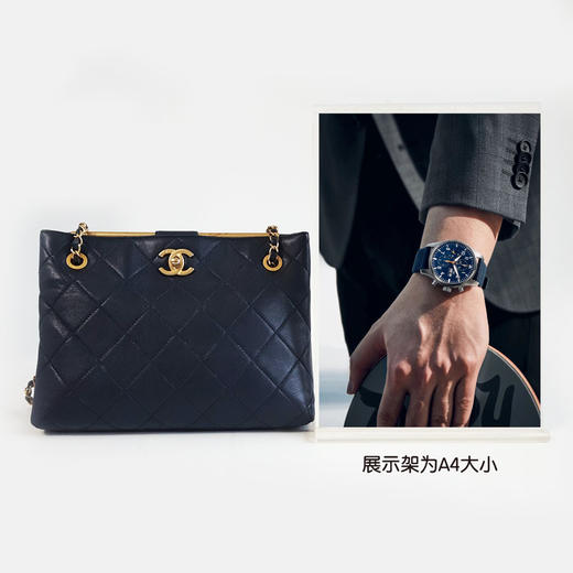 【95新】CHANEL香奈儿藏蓝色牛皮菱格双面tote托特包单肩包女士210426AK02 商品图10