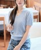 女款V领短袖针织上衣la010 商品缩略图3