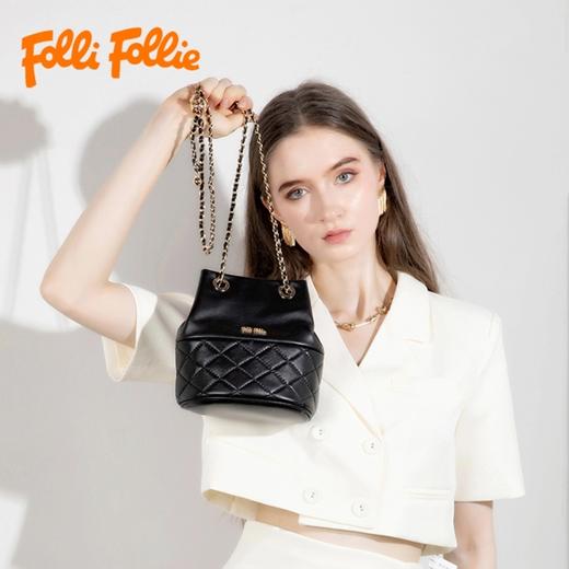 FolliFollie 羊皮水桶包 3种背法  时尚高级感 商品图0
