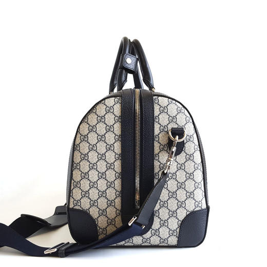 【95新】Gucci古驰724642老花拼深蓝色savoy旅行袋手提单肩包中性款200426TJ20 商品图4