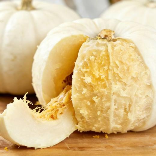 【奶油贝贝南瓜】 奶白色颜值超高 板栗般的粉糯和淡淡的奶油香 入口绵密干爽 糯而不水 商品图0