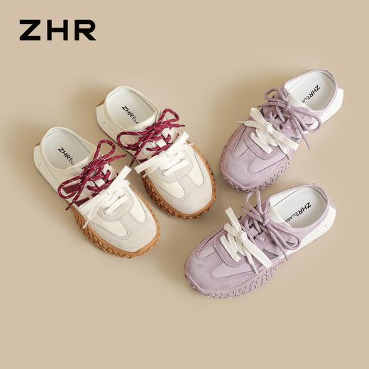 ZHR则则厚底阿甘包头拖女26夏新款软底增高3.5CM休闲外穿拖鞋 商品图4