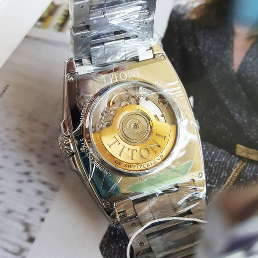 【全新】TITONI 梅花83727 S-573自动机械机芯日期显示38.3*38.8MM（男款）华尔街系列精钢170426NJ78 商品图7