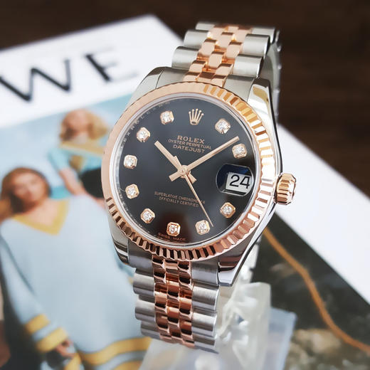 【95新】ROLEX劳力士178271-0017天文台认证自动机械机芯日期显示31MM（女款）女装日志系列蚝式钢（18k玫瑰金表圈）  110426NJT12 商品图2