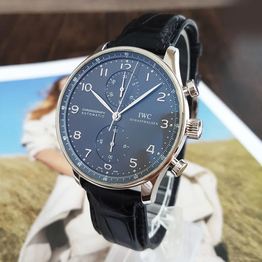 【95新】IWC万国IW371431自动机械计时41MM（男款）葡萄牙系列 18k白金200426NJS24 商品图1