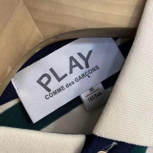 F042428夏季新款男女情侣款短袖POLO条纹打底衫短袖T恤 商品图6