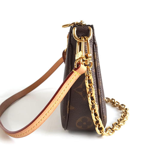 【95新】LV路易威登M82766老花新款双肩带大麻将腋下包链条单肩包女士210426HS13 商品图3