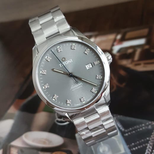 【99新】TITONI 梅花83743 S-667自动机械机芯日期显示39MM（男款）Airmaster空中霸王系列精钢170426NJ111 商品图4