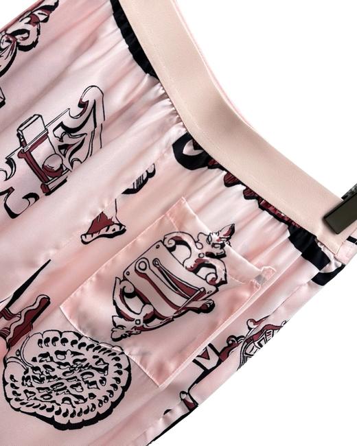 女款丝质印花直筒长裤 可配套装fe 商品图2