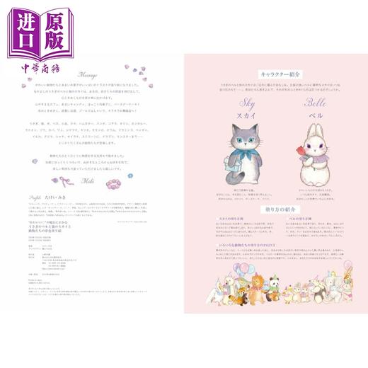【中商原版】兔子 猫和动物们的梦幻色彩涂色书 Miki Takei填色书 日文原版日韩 かわいいの魔法にかかる うさぎのベルと猫のスカイと動物たちの夢色塗り絵 商品图2