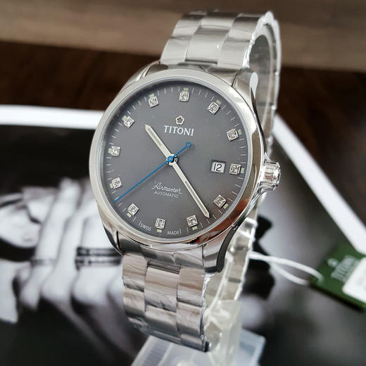 【99新】TITONI 梅花83743 S-667自动机械机芯日期显示39MM（男款）Airmaster空中霸王系列精钢170426NJ111 商品图2