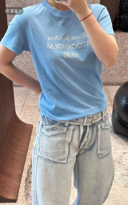 女款正肩修身破损印花短袖T恤la001 商品图3