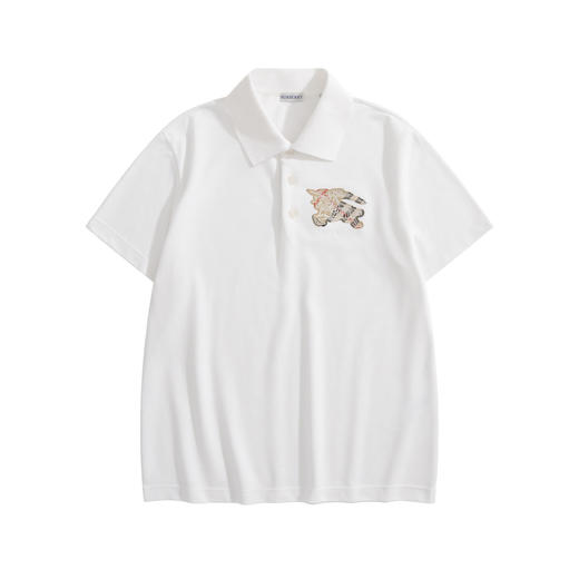 男款棉质珠地刺绣修身短袖polo衫ba007 商品图0