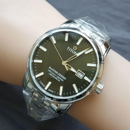 【99新】TITONI 梅花83188 S-660天文台认证自动机械机芯日期显示41MM（男款）Master Series 大师系列精钢170426NJ65 商品图7
