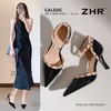 ZHR则则性感铆钉细跟尖头高跟鞋女2026新款裸色气质百搭轻便单鞋 商品缩略图1