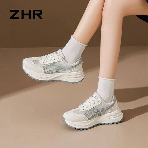 【3CM】ZHR则则舒适增高运动休闲鞋女2026夏季新款柔软百搭德训鞋 商品图7
