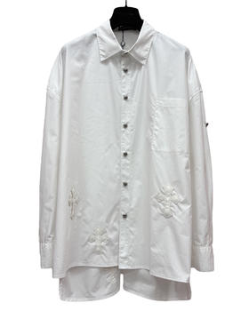 男款十字架宽松长袖衬衫ba009