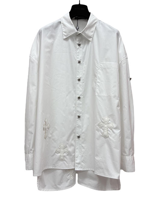 男款十字架宽松长袖衬衫ba009 商品图0