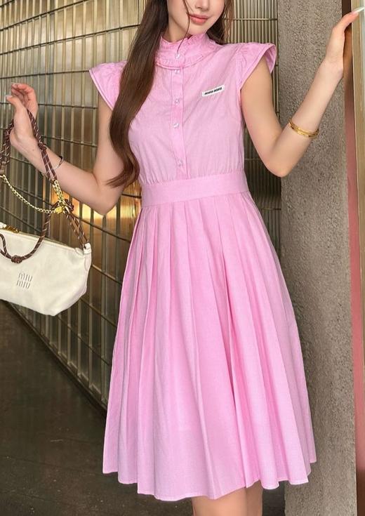 女款荷叶花边格纹背心裙la017 商品图3