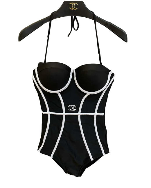 女款挂脖连体泳衣he025 商品图0