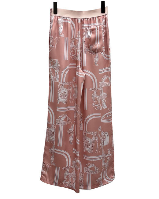 女款丝质印花直筒长裤 可配套装fe 商品图1