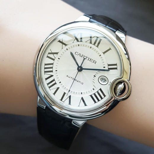【95新】CARTIER卡地亚W69016Z4自动机械日期显示42MM（男款）蓝气球系列精钢150426NJ06 商品图7