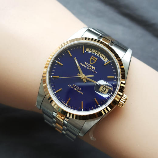 【95新】TUDOR帝舵M76213-0034自动机械日期显示、星期显示36MM（男款）王子与公主系列 精钢（18k黄金表圈）220426NJS14 商品图8