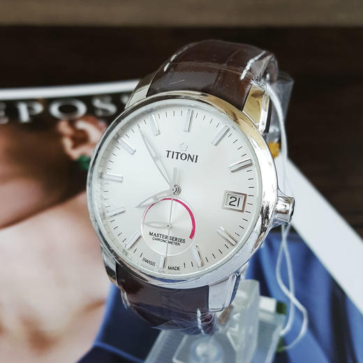 【99新】TITONI 梅花94388 S-ST-578天文台认证自动机械机芯日期显示、动力储备显示 41MM（男款）Master Series 大师系列精钢180426NJ05 商品图2