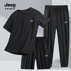 【JEEP SPIRIT真冰丝速干三件套束口/直筒 JP-HC33198款】男女同款 高弹透气 真冰丝速干透气短袖+短裤+长裤休闲运动三件套 商品缩略图4